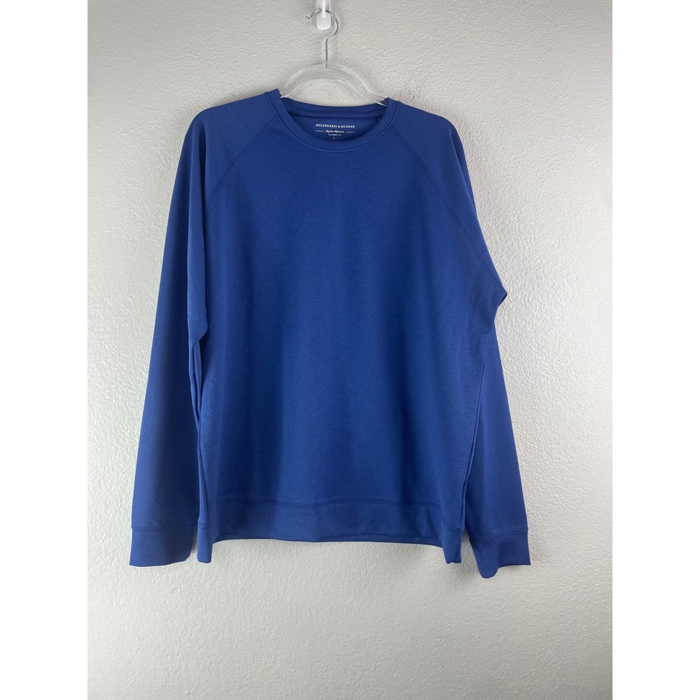 Holderness & Bourne The Betts Pullover Size L Blue Golf Athletic Gorpcore Preppy